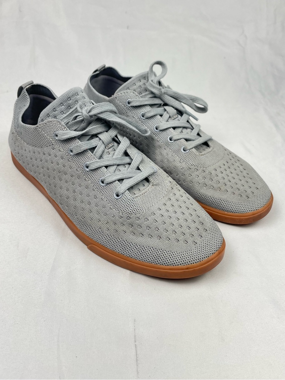 SUAVS Zilker Gum Knit Lace Up Sneaker Slate Gray Men's US 12 EU 45